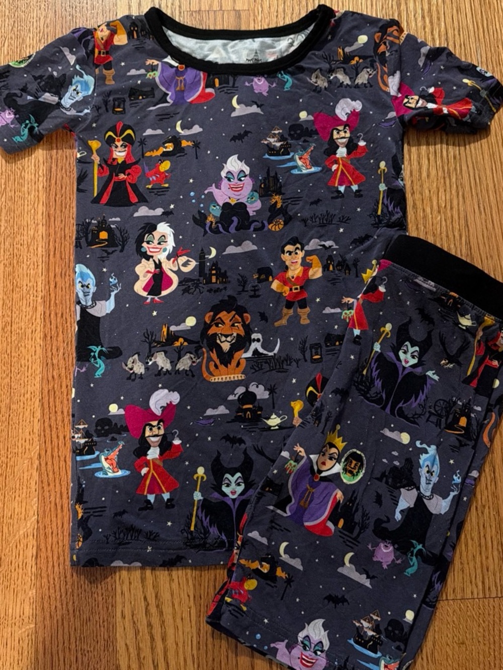 Little Sleepies Disney Villains Print Pajama Set - Black